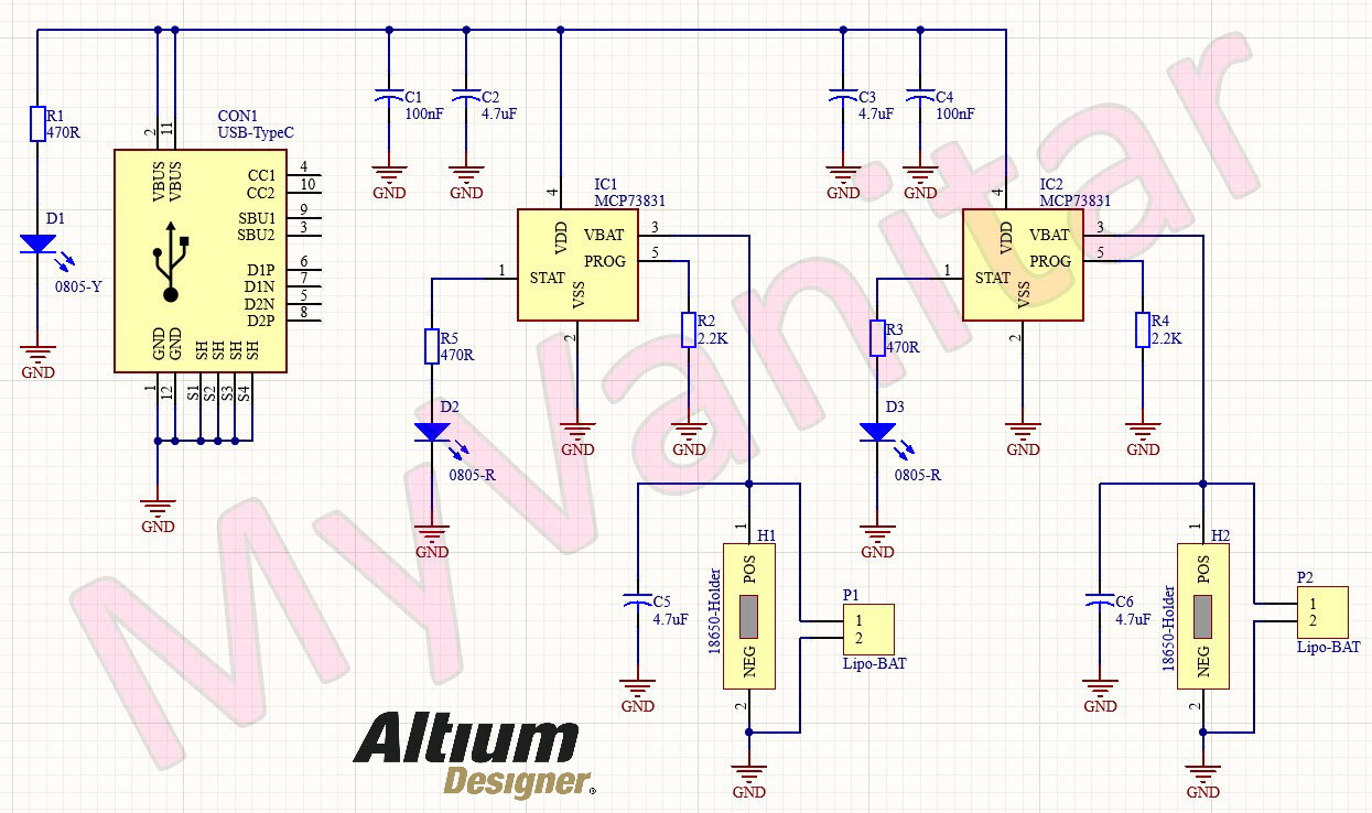 Fig1 Double Lithium Ion Polymer USB Type C Charger